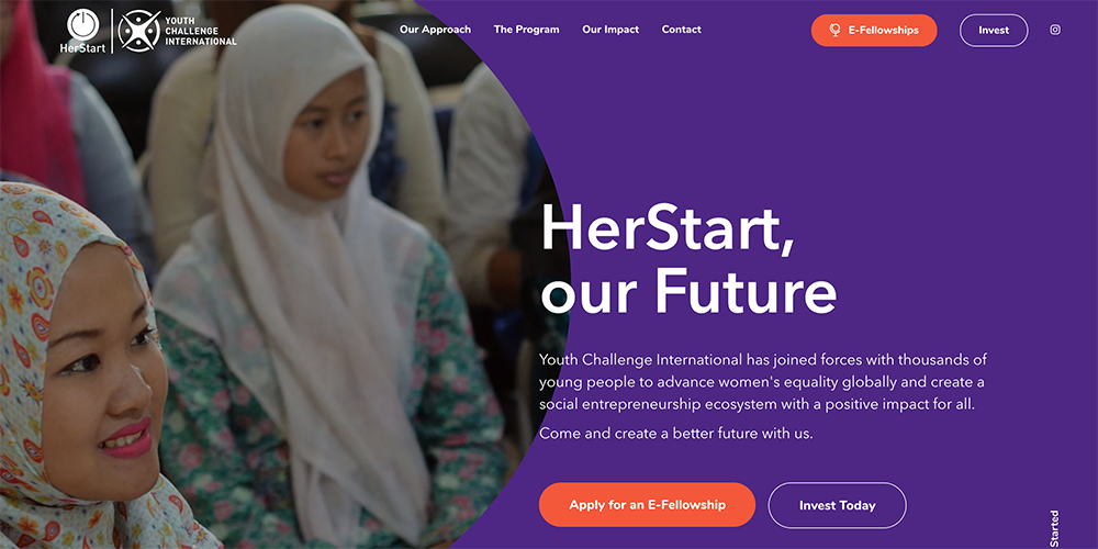 HerStart is one of the best nonprofit websites.
