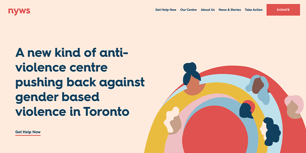 North York Women's Shelter is one of the best nonprofit websites.