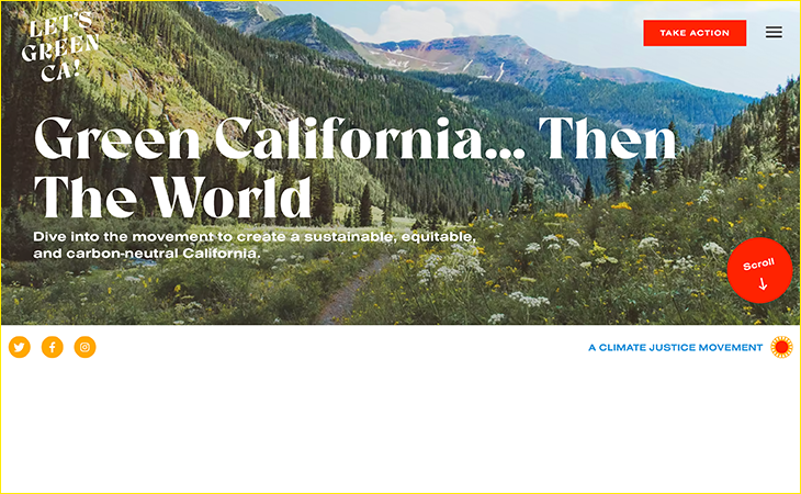 The nonprofit web design team at Cosmic compiled the website for Let’s Green CA.