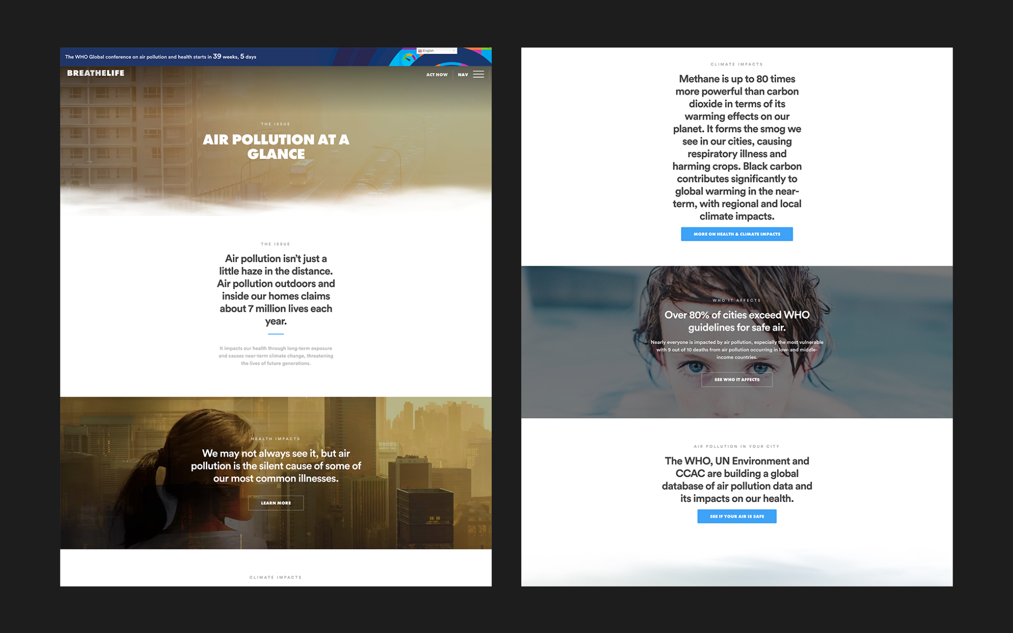 Breathlife campaign website, a nonprofit web design project by Purpose.
