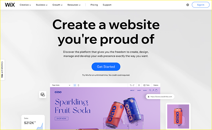 Wix offers a DIY nonprofit website design builder that's easy to get started with. 